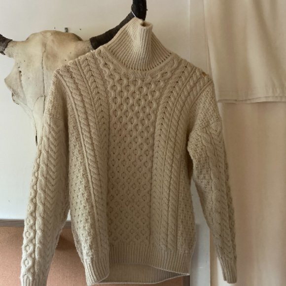 Carraig Donn Women's XS 100% Merino Wool Turtleneck Sweater - Picture 4 of 5